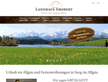 Tablet Screenshot of landhaus-grobert.de